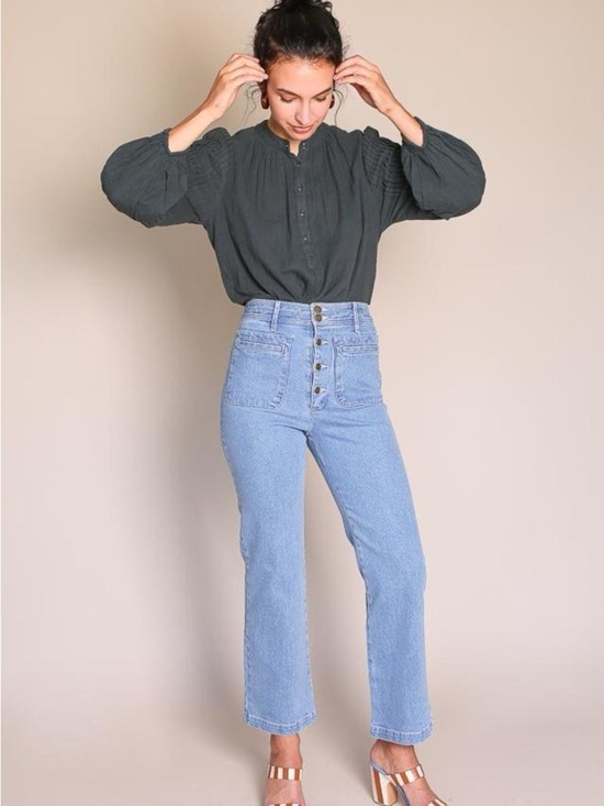 Apiece Apart Denim - Apiece Apart Marston Jeans in Light Wash - 2 - EUC - High waisted button fly